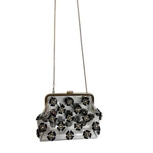 Zac Posen  floral Love  frame crossbody/clutch